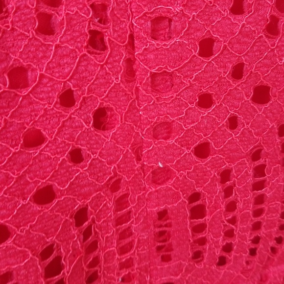 DONNA RICCO NY RED SLEEVELESS EYELET DRESS SIZE 16 - Picture 6 of 6